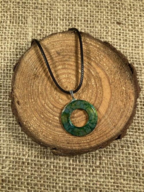 Green &amp; Yellow Washer Necklace