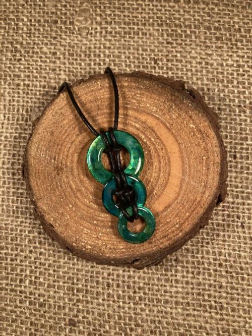 Green Triple Washer Pendant