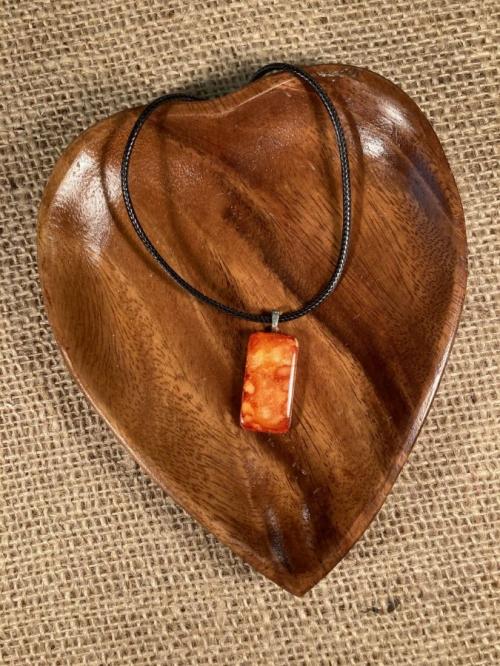 Burnt Orange Domino Pendant