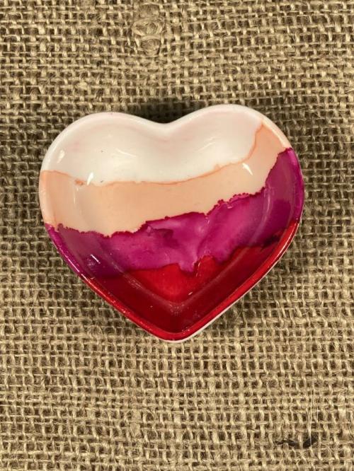 Red Heart Trinket Dish