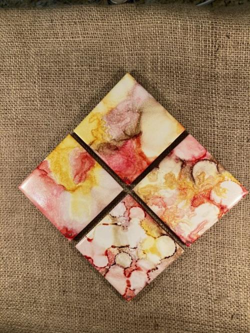 Autumn Flow Coasters (Set of 4)