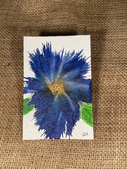 Denim Flower Canvas