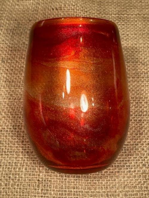 Crimson Flow Votive Holder/Wine Glass