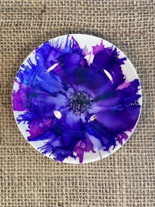 Purple Flower Large Trinket