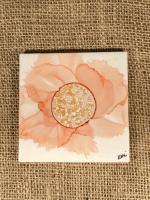 Shell Pink Flower Coaster